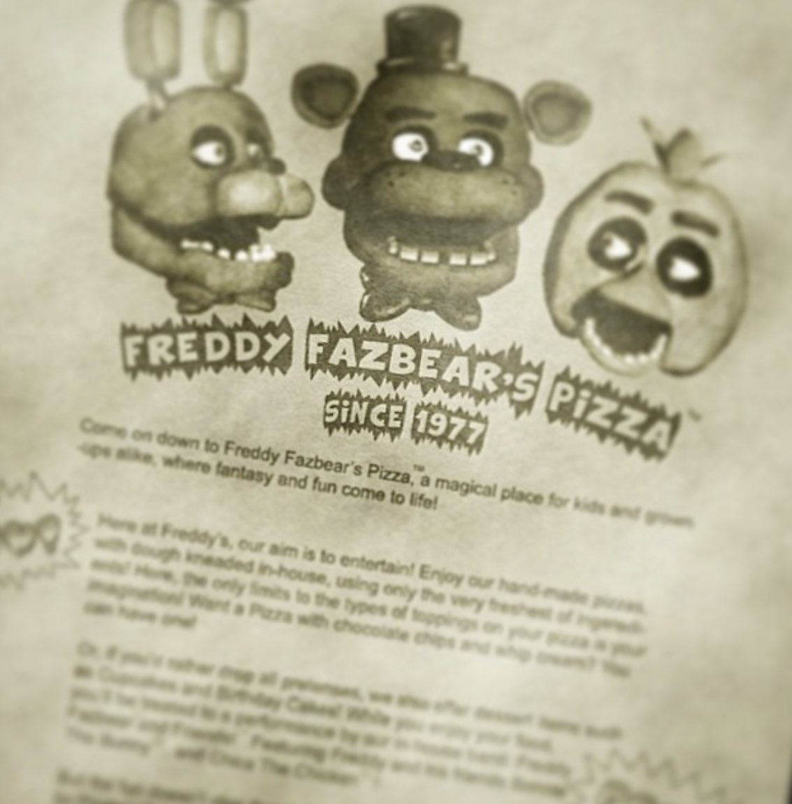 Freddy Fazbear’s Pizza since 1977