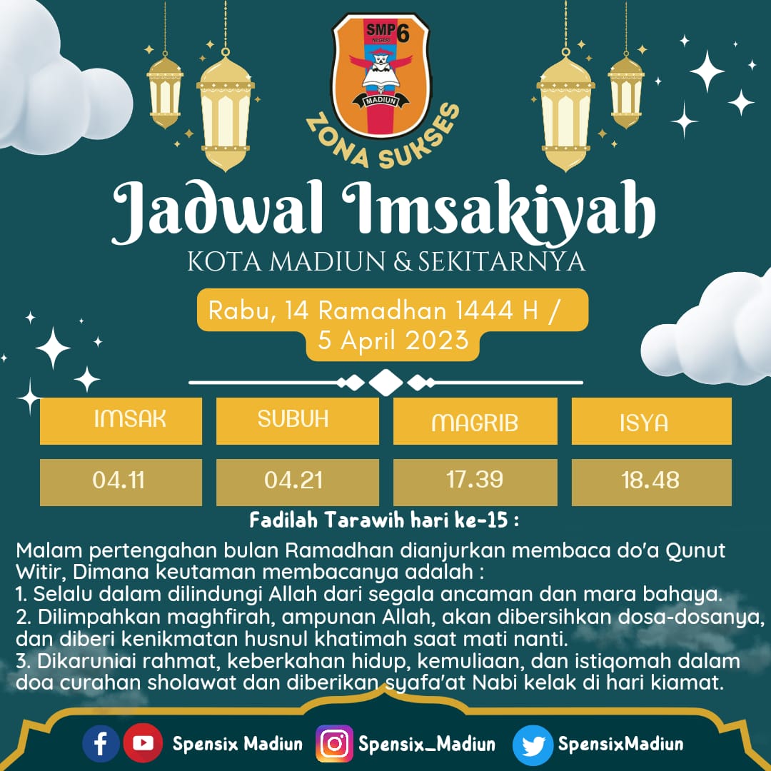 SpenSixMadiun's tweet image. #spensixzonasukses
#marhabanyaramadhan
#ramadhanvibes
#ramadhanasyik
