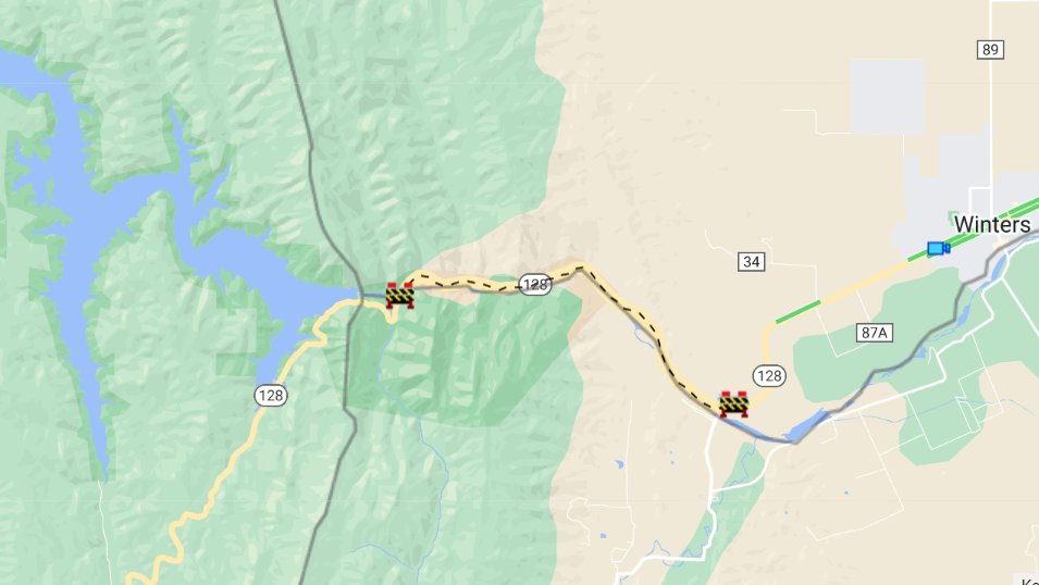 Caltrans HQ on Twitter "RT CaltransDist3 🚨🦺🚧TrafficAlert SR128 in 