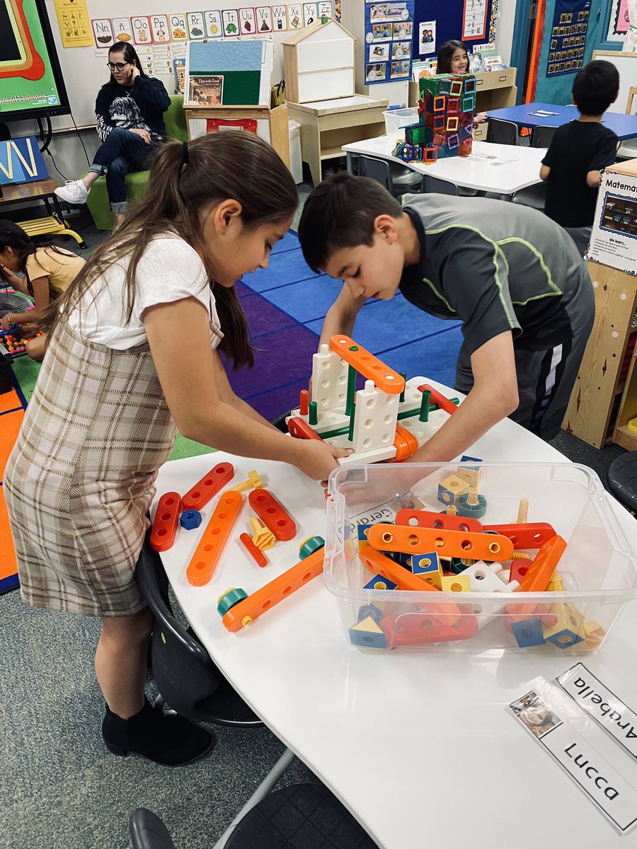 Who says that fairy tales are only for pre-K. Having fun building together.