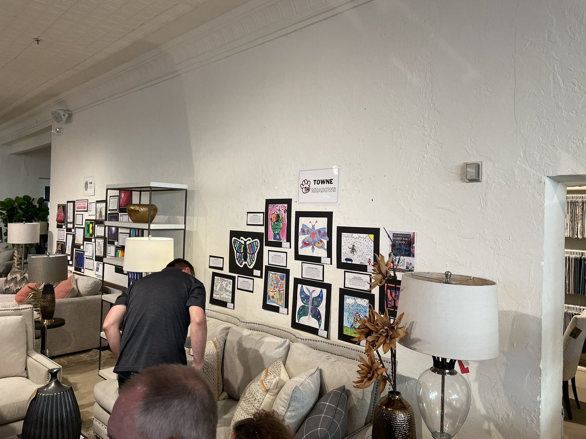 A great night at the District Art Show.  Some amazing work by our Timberwolves on display.  Thank you Miss Devlin!  #townemeadows