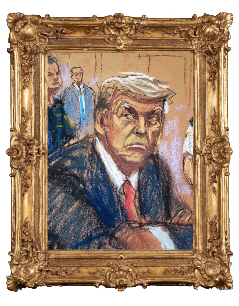 sadmonsters's tweet photo. Trump's official presidential portrait just dropped: https://t.co/i0yPwVjNox