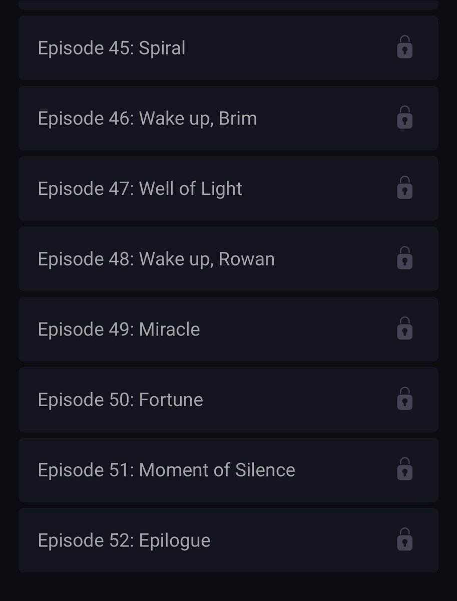 naur432's tweet photo. 1 Season. 52 Episodes. 62k words.
What a wild ride! Thank you all for reading!
Next, I’ll be working on my book set in the same world as HM before coming back to work on Season 2.
Tell your friends about Hunting Misfortune! #amwriting #amwritingfantasy #AuthorsOfTwitter https://t.co/aODQ54rJvy
