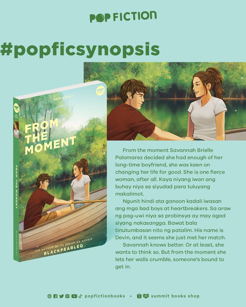 PopFictionBooks's tweet photo. Ready ka na ba magcommit kay Savannah and Devin? Read on para sa synopsis ng From The Moment by blackpearled. 

#fromthemoment #blackpearled #popficsynopsis

Lazada: https://t.co/CdG4hFFNYU
Shopee: https://t.co/PHPzbpcDWk https://t.co/8BFGt76yqV