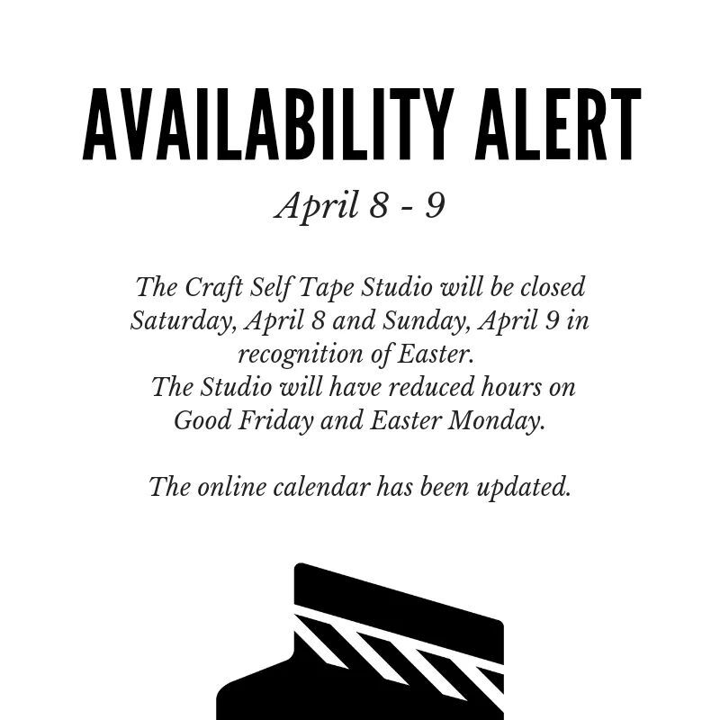AVAILABILITY ALERT for this Easter Long Weekend
The Studio will be closed this Saturday, April 8th and Sunday, April 9th in recognition of Easter. We will also be open with reduced hours on Good Friday and Easter Monday.
The online calendar has been upda… instagr.am/p/CqoyZHQt3_O/