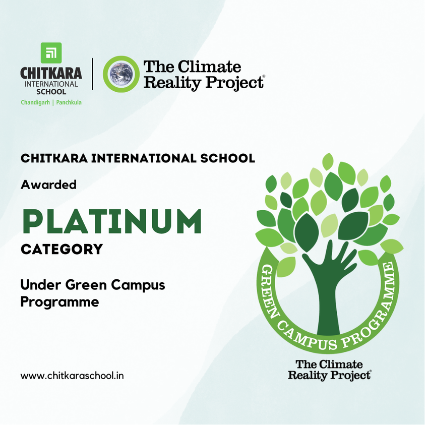 chitkara_school's tweet photo. Chitkara International School’s Chandigarh & Panchkula campuses receive the remarkable Platinum ranking in The Climate Project Foundation's Green Campus Programme Award
#CIS #greencampus #theclimaterealityproject #greenschool #ChitkaraInternationalSchool #platinumranking https://t.co/TsWskaIONQ