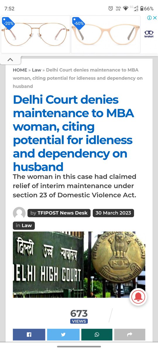 Judge name is Swayam Siddha Tripathy

We must respect this judge wholeheartedly

In a progressive order, a court in Delhi has refused to grant any interim maintenance to an educated woman who has done her MBA but demanding money from Husband saying she is jobless.

#WeWantMore