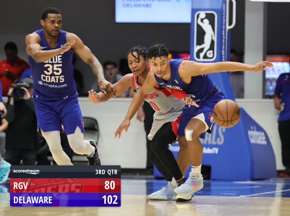 monsterphotoiso's tweet image. TIMEOUT:
G-League: The Delaware Blue Coats lead the Rio Grande Valley Vipers 102 to 80 in the 3rd quarter
scorestream.com/game/delaware-…
#ScoreStream