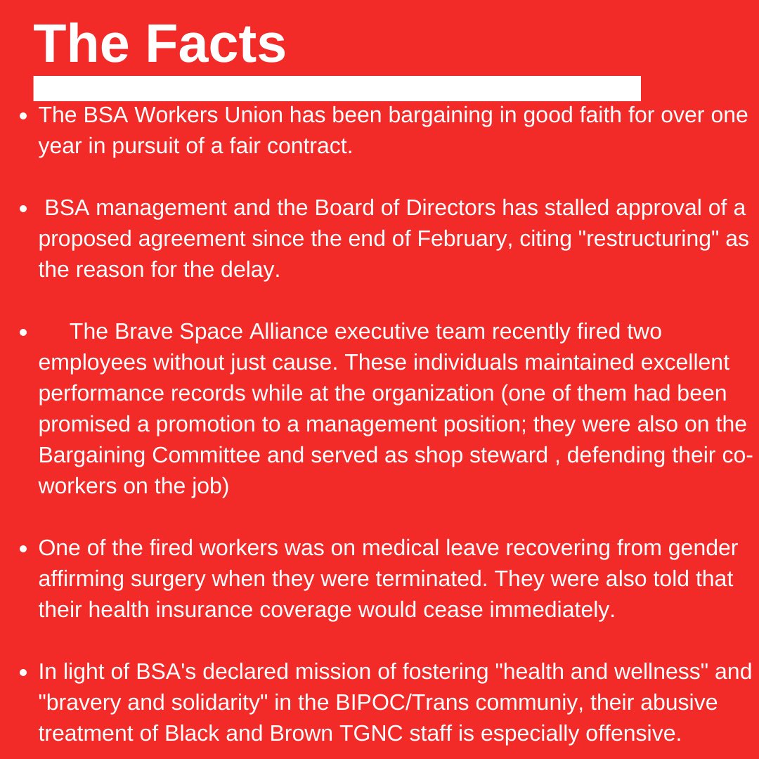 Brave Space Alliance Workers’ Union tweet media