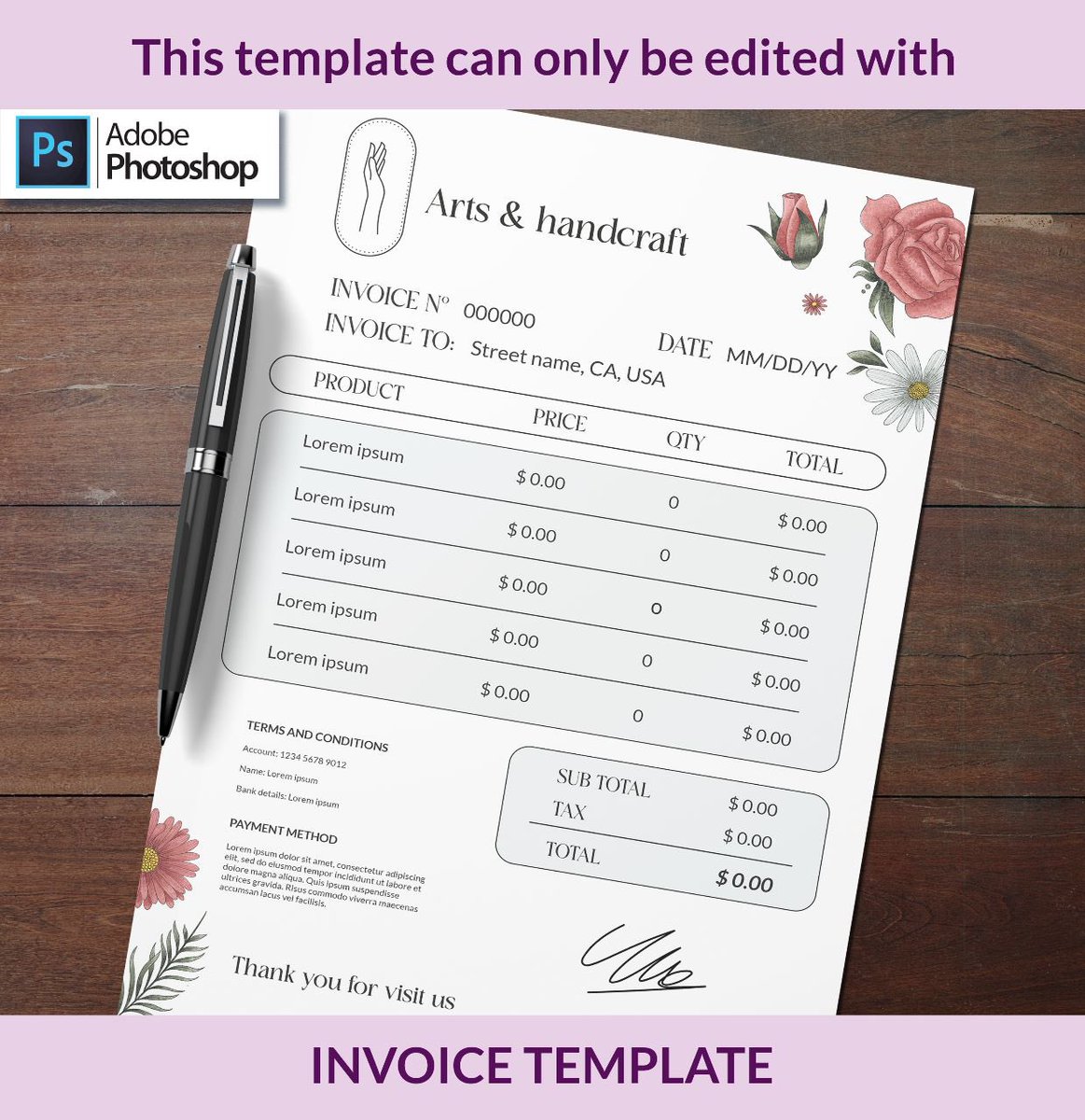 SlideGraphic's tweet photo. 🟣Business Invoice template 1 : https://t.co/e4QHHGROBl
🟣Marketing strategy invoice template :https://t.co/NV4jyouOvy
🟣Arts and handcraft Invoice Template : https://t.co/58JeZXaj0t
🟣Hotel &amp; SPA Invoice Template :https://t.co/k7eIs28H4z
#invoicetemplate #PSD #etsy #digitalfile https://t.co/eiEFuMe85G