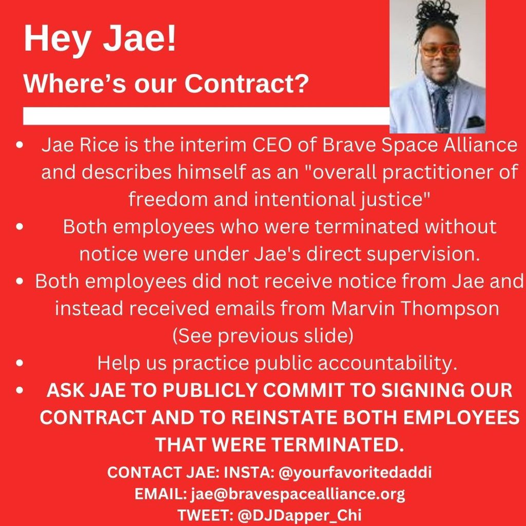 Brave Space Alliance Workers’ Union tweet media