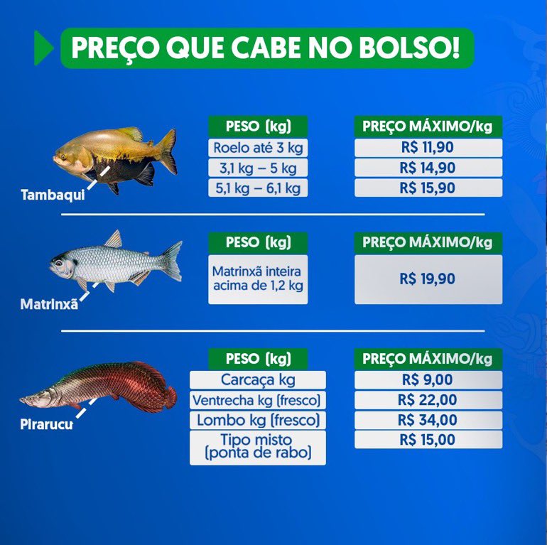 Começa nesta quarta o Feirão do Pescado da ADS. Veja quais são as melhores opções para você comprar peixe em Manaus nesta semana 🐟

#feiraodopescado #GovAm #ads #peixe #desenvolvimentosustentavel #manausamazonas