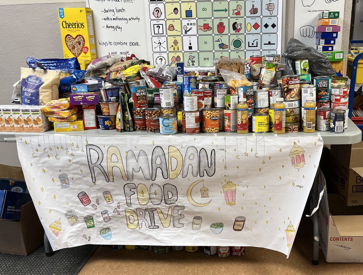 Our Ramadan food drive will support those in our community. Thank you to our generous families!