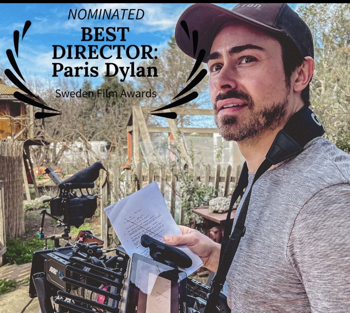 Congrats to @mrParisDylan for being nominated for #bestdirector by the #swedenfilmawards! #filmfestival #thrillerfilm #indieproducer #filmproducers #moviemagi