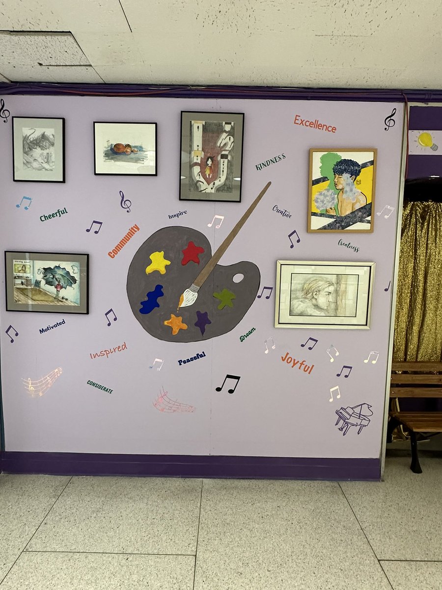 Today we honored our beloved Benny. He served our community as the custodial cleaner at IS 2 for over 40 years. He was a brilliant artist and pianist. Our staff came together to design this space for our students to take a break and express their creativity as Benny did.