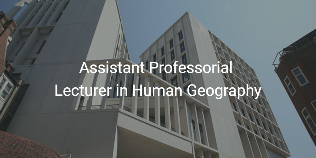 📢 We're looking to recruit an Assistant Professorial Lecturer in Human Geography to join a strong and growing group of human geography, planning, and urban studies experts. 📅 Apply by 30 April 2023 (23.59 UK time) 🔴 zurl.co/rzjt