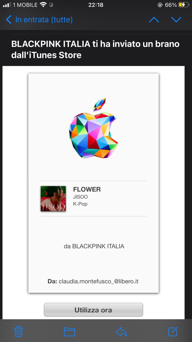 zandypuff's tweet photo. Grazie 🩷

“FLOWER” digital track purchased on iTunes Italy funded by 
@BBUFunding
 &amp; 
@_blackpinkita
 
@_blackpinkita2
🌹 https://t.co/WRJWPUWaJl
