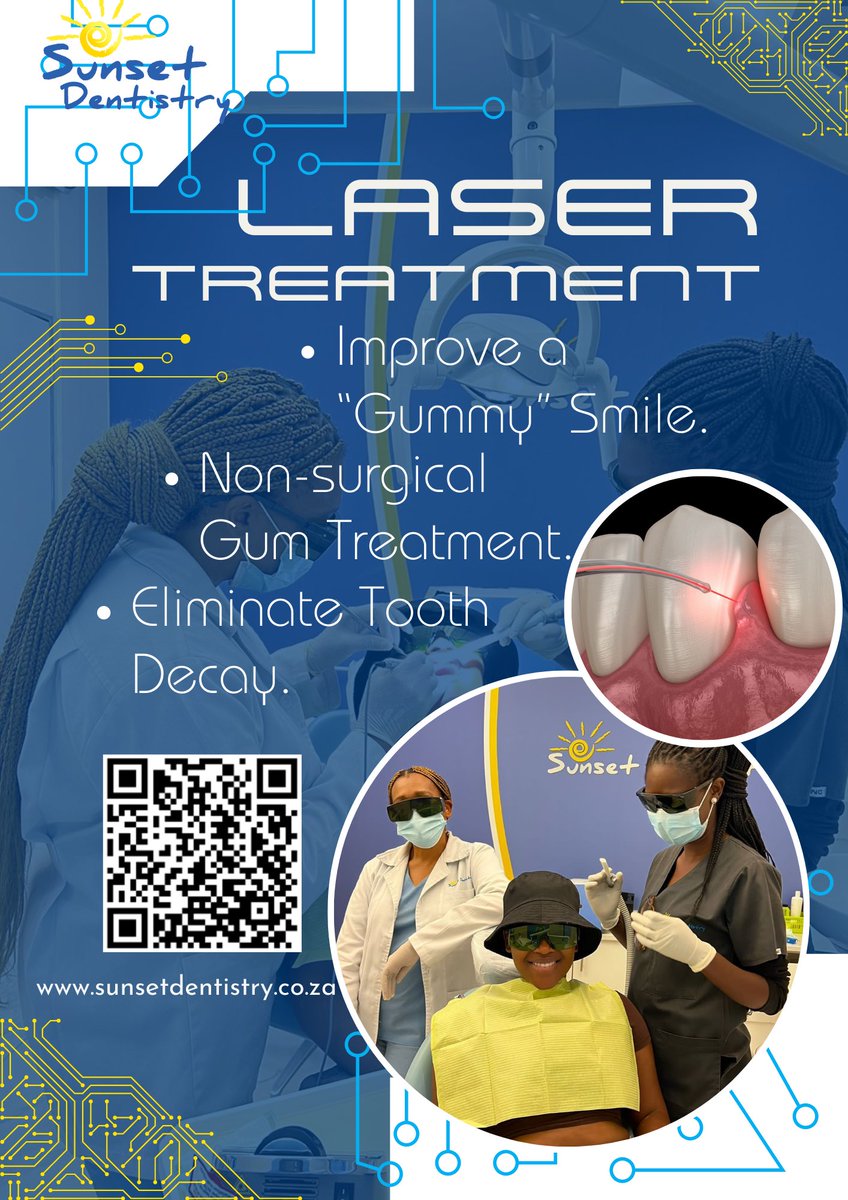 DrKSunset's tweet photo. Take your smile into the future with our Gum Laser Treatment.
���🦷🦷🦷🦷🦷🦷
#MakeSmilesTrendy
#FourwaysDentistry
#MidrandDentistry
#SowetoDentistry
#SebokengDentistry
#PretoriaDentistry
#Dentistry
#Blackdentist
#Teethrock https://t.co/2STiqPbwbj