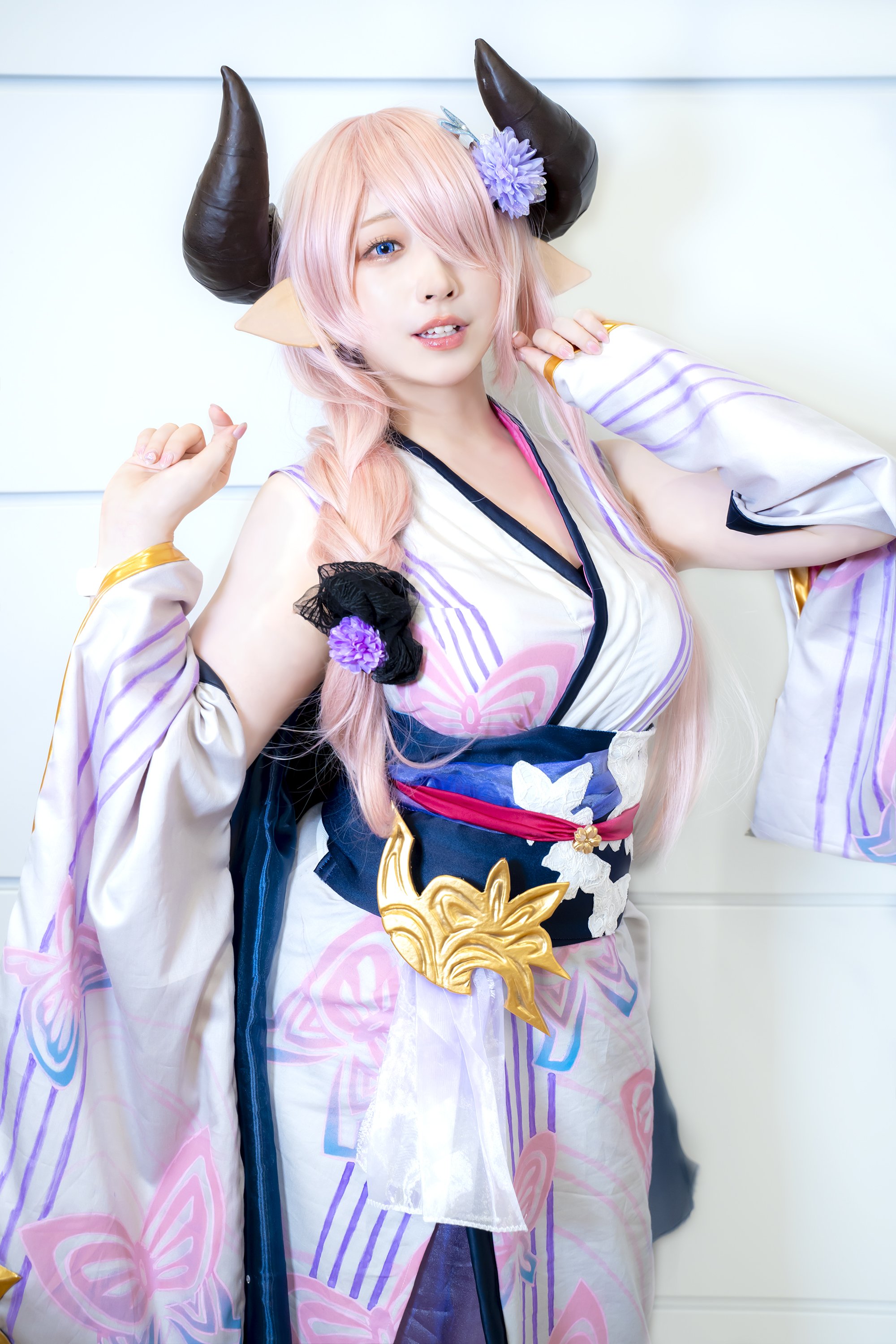 グラブル コスプレ みぃこ 黒蝶夢幻衣 ナルメア タペストリー ナルメア