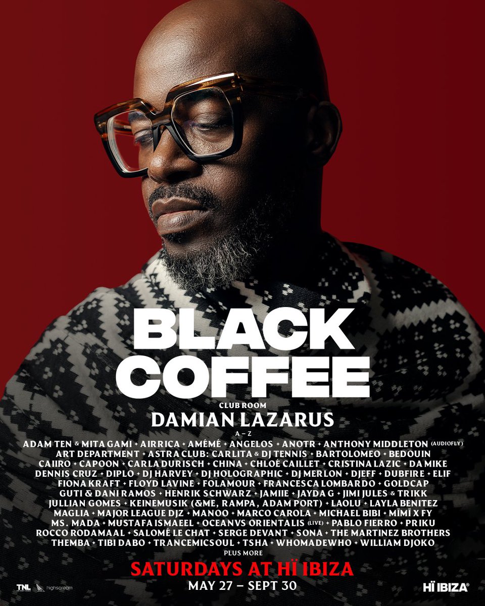 Trancemicsoul's tweet image. Black Coffee Saturdays at Hï Ibiza 2023 season line up announced.

Many thanks @RealBlackCoffee, @TheNightLeague and @HiIbizaOfficial team for the invite ❤️

I’m really looking forward to it 🙏

#HiBlackCoffee