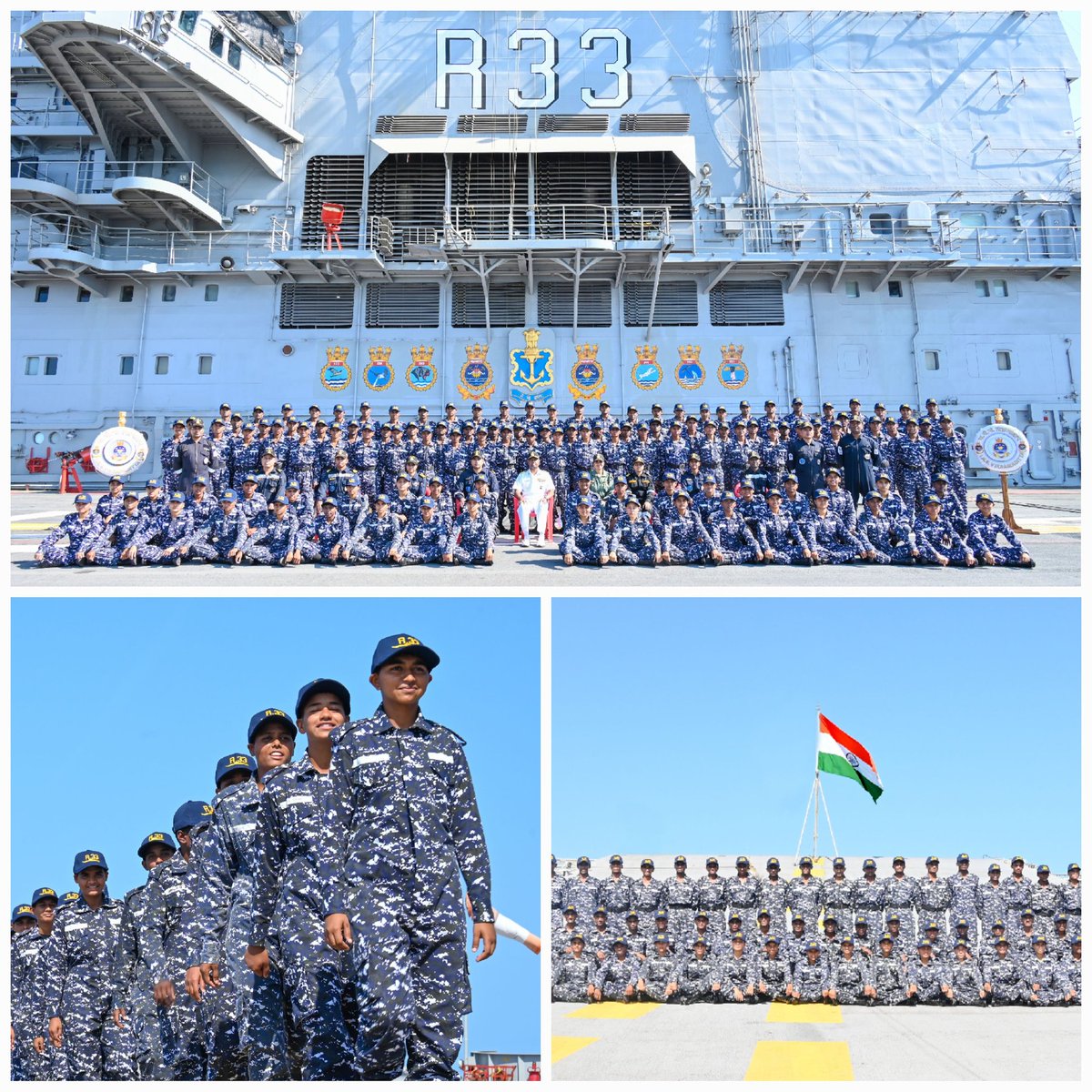 IN_Vikramaditya's tweet image. For #Agniveers #WomenAgniveers every day starts with physical conditioning. Healthy bodies for agile minds. As they become an integral part of #INSVikramaditya &amp;amp; get a preview of life at sea, high on josh, they imbibe the significance of #DutyHonourCourage &amp;amp; #NaamNamakNishaan.