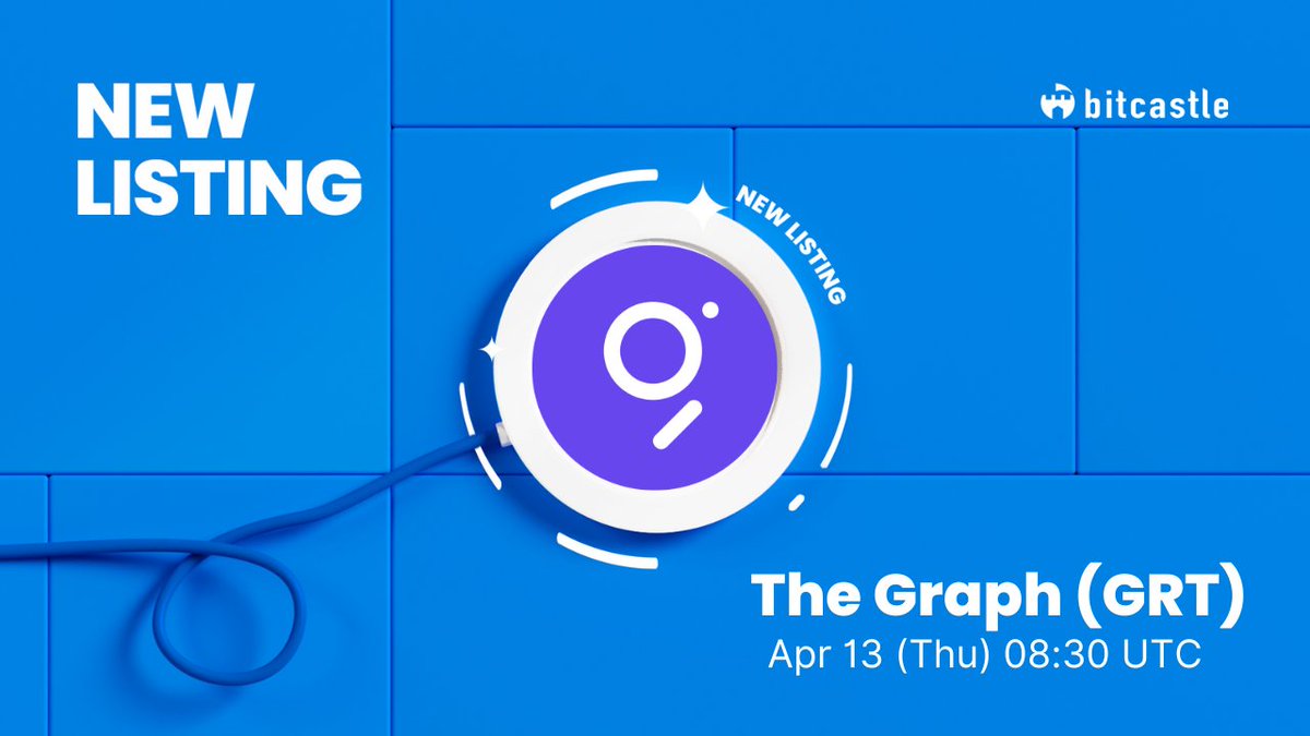 bit_castle's tweet photo. Thank you for supporting bitcastle!

The Graph (GRT) will be available from April 13. Be one of the earliest investors and maximize your profit on bitcastle!

Please take note of the following details: https://t.co/lzdB9YW0Hu https://t.co/5XS4ws4bhY