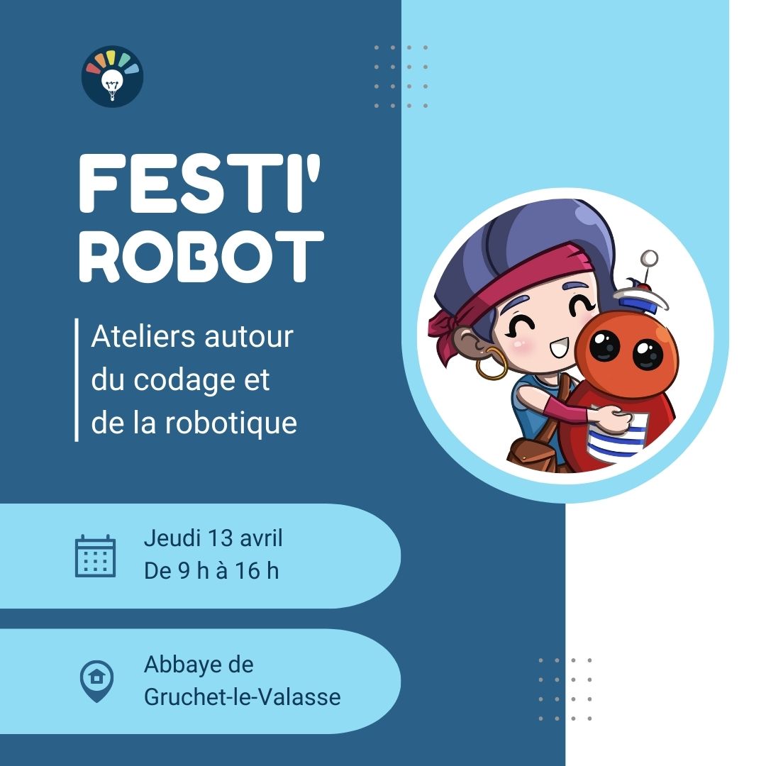 codingpark's tweet image. #SaveTheDate | Retrouvez Coding Park au festival #festirobot, pour des ateliers d'initiation à la programmation ! 🎉
🗓️ 13 - 14 avril 2023 de 9h à 16h
📍 @abbayevalasse - Gruchet-le-Valasse (76)
@festirobot76 , le festival robotique interdegré, de la maternelle au collège. 🤖