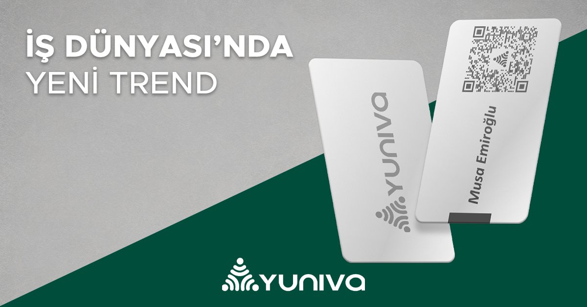 İş dünyası’ndaki yeni trend Yuniva Dijital Kartvizit ile etkileyici, zaman kazandıran ve çevre dostu teknoloji ile daha iyi network kurma deneyimi yaşayın.

#yunivacard #dijitalkartvizit #dijitalkart #nfccard #digitalbusinesscard