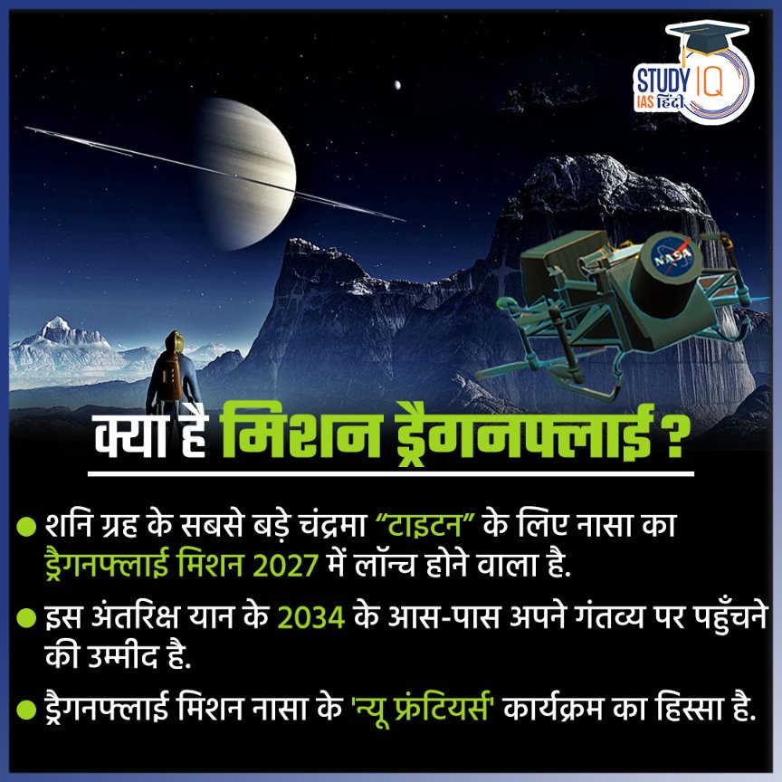 upsciq's tweet photo. What is Mission Dragonfly
#missiondragonfly #nasa #americaspaceagency #saturn #moon #titan #dragonflyspacemission #earth #methane #nitrogen #carbon #hydrogen #upsc #cse #ips #ias #upsccurrentaffairs #currentaffairs #dailycurrentaffairs #iascurrentaffairs #upscpreparation https://t.co/SgJ3uEen54