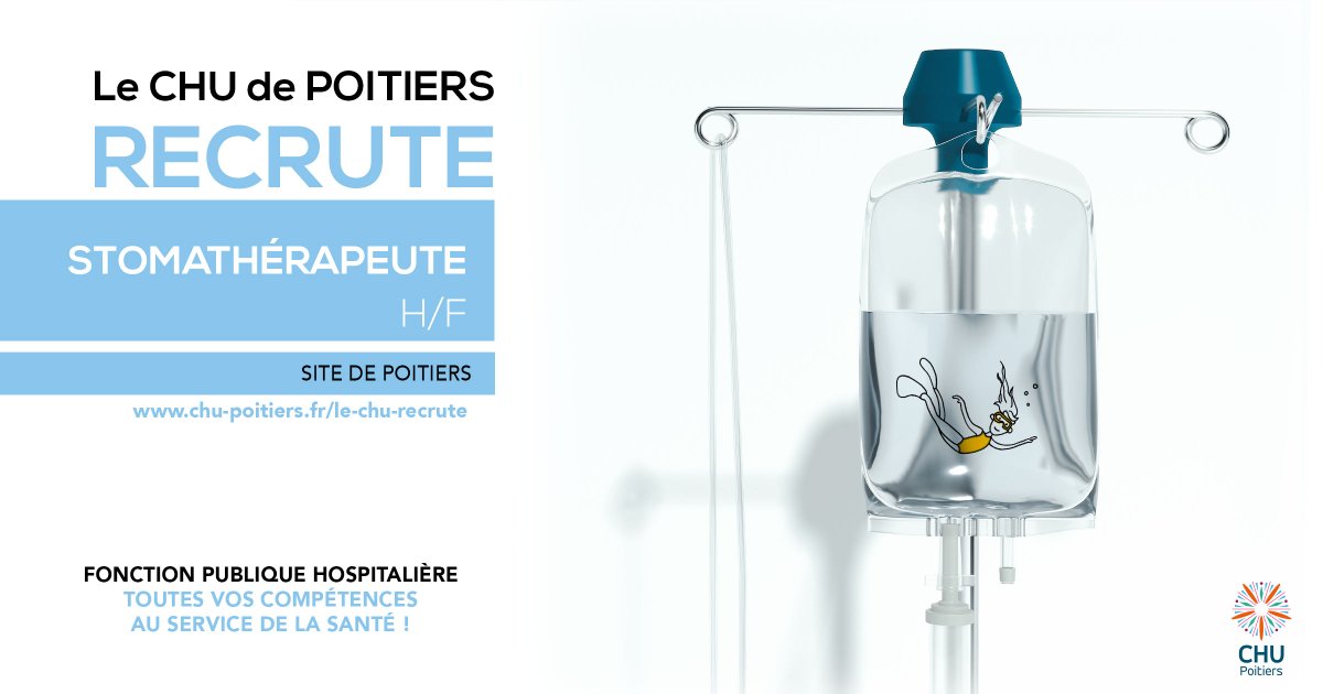 💼 #Recrutement | Le CHU de Poitiers recrute un #stomathérapeute (H/F)
ℹ️ #CDI 
➡️ Voir l'offre : carrieres.candidatus.com/annonce-emploi…
➡️ Toutes nos offres d'emploi : chu-poitiers.fr/le-chu-recrute/