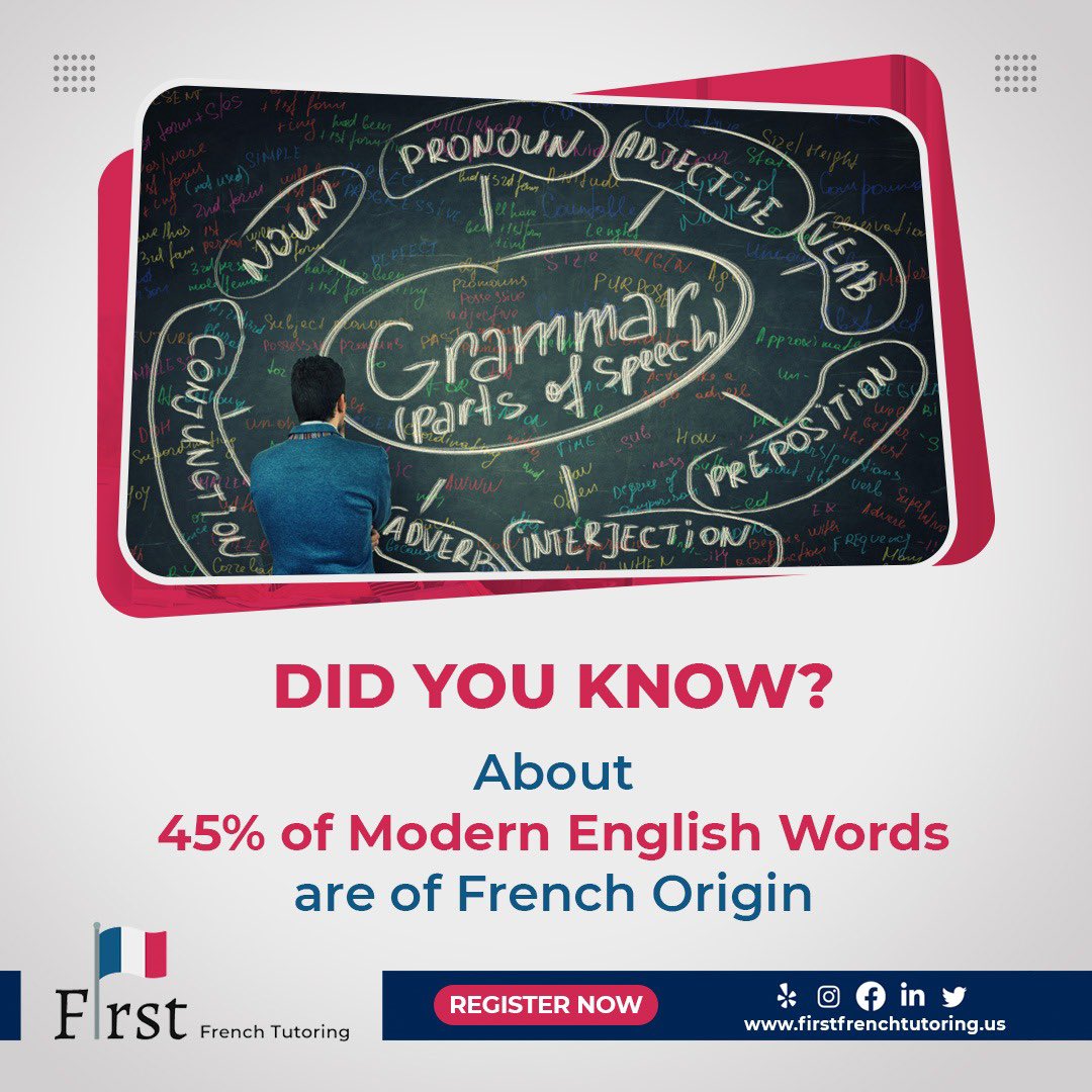 FirstFrench's tweet image. Did you know this amazing fact about the French language?
 
Approximately 80 million French speakers in the world are native speakers.
 
firstfrenchtutoring.com
 
#didyouknow #220Million #FrenchSpeakers #29Countries #700Millionby2050 #French #learnfrench #ilovefrench
