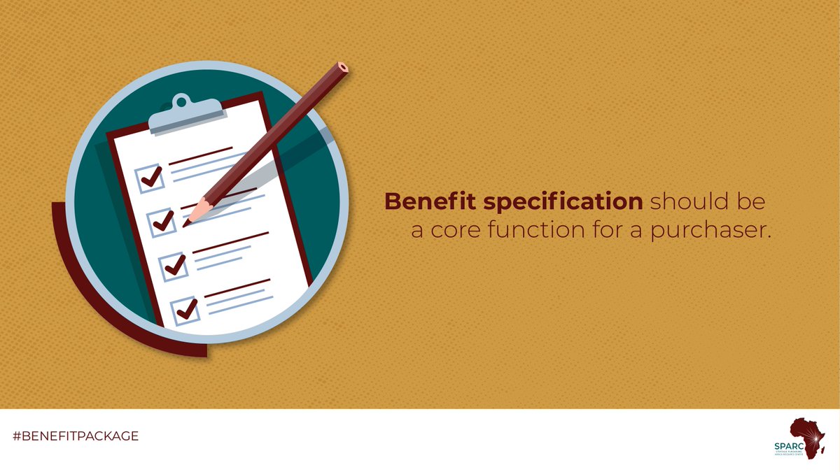 SPARC_Africa's tweet photo. Benefit specification is one of the core functions a purchaser should be able to carry out. #BenefitPackage https://t.co/6RCpD01rFm
