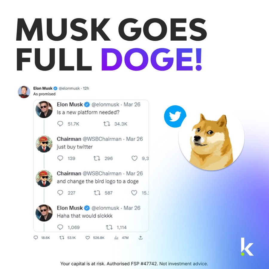 aural_co_in's tweet photo. Doge replacing the Twitter logo doesn't come as a surprise to us. Doggos have always been the best at broadcasting important information 😌 https://t.co/fDkLxSDDEu