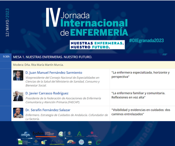 🗓️Reserva agenda: 12 mayo #DIEGrandada2023 #DiaInternacionaldelaEnfermeria
🏦Paraninfo.Serv.Centrales <a href="/CanalUGR/">Universidad Granada</a> 
<a href="/serafinCuidando/">Serafín Fernández</a> <a href="/codegraes/">Colegio Enfermería Granada #UnaEnfermeraentuVida</a> <a href="/fuden_es/">Fundación FUDEN</a> @asenhoa <a href="/AndaluciaJunta/">Junta de Andalucía</a> <a href="/satsegranada/">Satse Granada</a> <a href="/asanec/">ASANEC</a> <a href="/AMatronas/">Asociación Andaluza de Matronas</a> <a href="/CSIFGranada/">CSIF Granada</a> <a href="/fundacionindex/">Fundación Index</a> <a href="/_AEESME/">AEESME</a> @esenfc <a href="/asaenpe/">Asociación Andaluza de Enfermería Pediátrica</a> <a href="/FacultadCCSS/">Ciencias de la Salud</a>