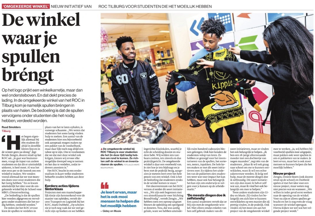 Een prachtig initiatief van @roctilburg voor studenten die het moeilijk hebben ❤️

#OmzienNaarElkaar #Solidariteit 
#OmgekeerdeWinkel