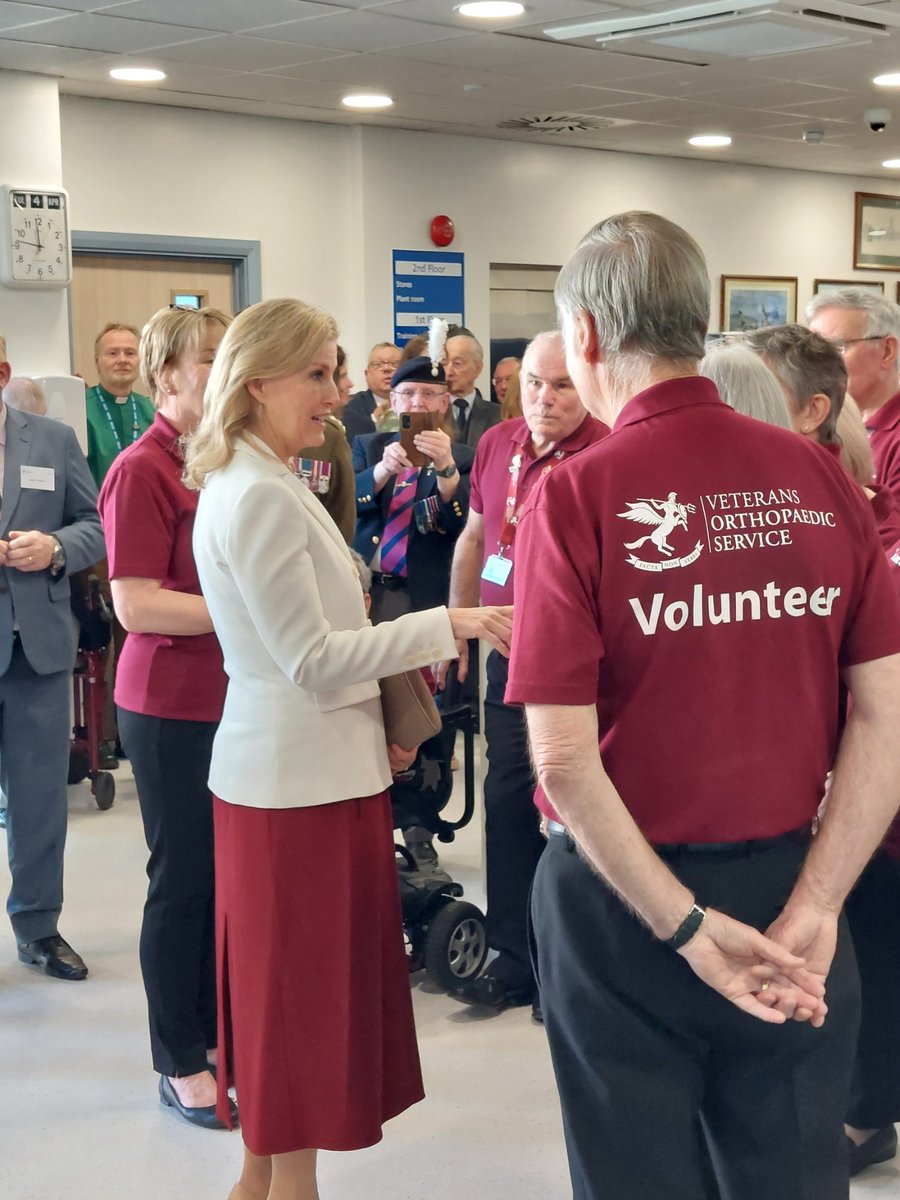 ShropCovenant's tweet photo. A privilege to meet HRH The Duchess of Edinburgh at the official opening of the Hedley Court Veterans Orthopaedic Centre at RJAH. She spent time talking to staff and volunteers finding out what they do to support Veterans who come to the hospital. https://t.co/ZNa5MNsciB