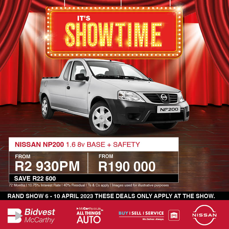 Hot1027FM's tweet photo. Get your dream ride at an unbeatable price. Hurry up and take advantage of the EXCLUSIVE @BidvestMcCarthy OFFERS at The Rand Show!
6-10 April. Ts & Cs apply.
#BidvestMcCarthy #AllThingsAuto #BuySellService #BidvestMcCarthy https://t.co/xFqVVqVQwd