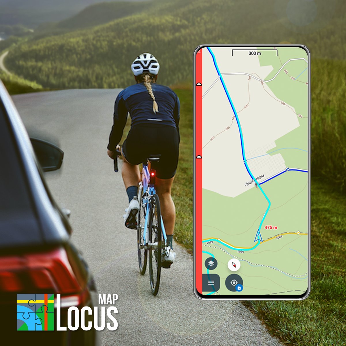 locusmap's tweet photo. Your safety on the road is the main priority for us. Connect Locus Map with your Garmin Varia bike radar and get alerted about the cars approaching from behind right on the screen of your smartphone. Enjoy your spring rides! #safetyfirst #springbiking #garminvaria #locusmap4 https://t.co/QXvvy7nfEX