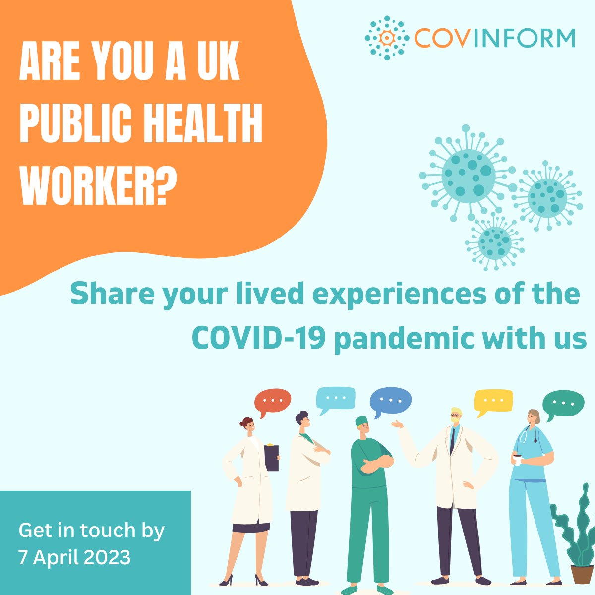 Calling all UK public health workers! Your experiences during the #COVID19 pandemic can help us better understand its impact and response. Participate in a 1-hour online interview for the COVINFORM project. To learn more and take part, contact zainab.mehdi@trilateralresearch.com