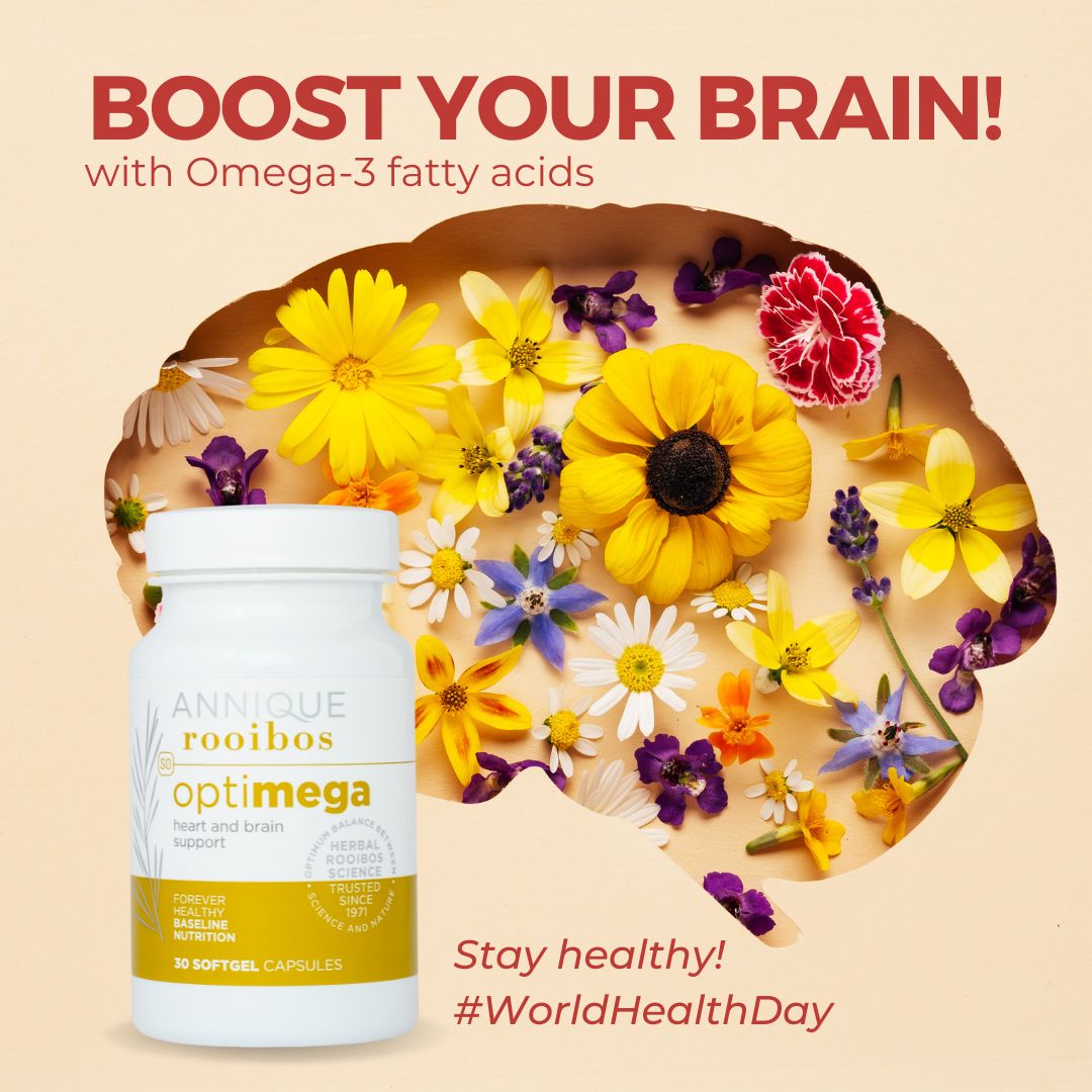 🧠 𝐁𝐨𝐨𝐬𝐭 𝐛𝐫𝐚𝐢𝐧 &amp; 𝐡𝐞𝐚𝐫𝐭 𝐡𝐞𝐚𝐥𝐭𝐡 𝐰𝐢𝐭𝐡 𝐎𝐩𝐭𝐢𝐌𝐞𝐠𝐚! Our diets lack omega-3 fatty acids, vital for critical organs. Supplement now to prevent deficiencies &amp; maintain wellness. 💪

#AnniqueRooibos #OptiMega #Omega3 #BrainHealth #HeartHealth #Supplements