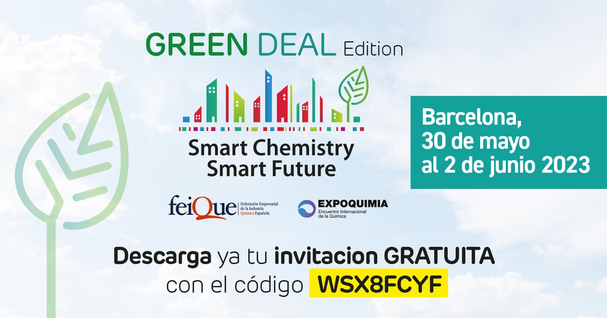 Tecnologías disruptivas como el #hidrógeno,el #almacenamiento energético,el #CO2,la #fotosíntesis artificial o la #bioeconomía tienen un común denominador: la #química.Te invitamos a descubrirlo en #SmartChemistry #GreenDeal Edition con el código WSX8FCYF👉bit.ly/40rDF1t