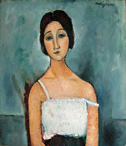 TheSchoolOfLife's tweet photo. We mostly lose our tempers not with those who are actually to blame, but with those who love us enough to forgive us our foul moods. (Amadeo Modigliani, Christina, 1916) https://t.co/0zqoLXTq1v
