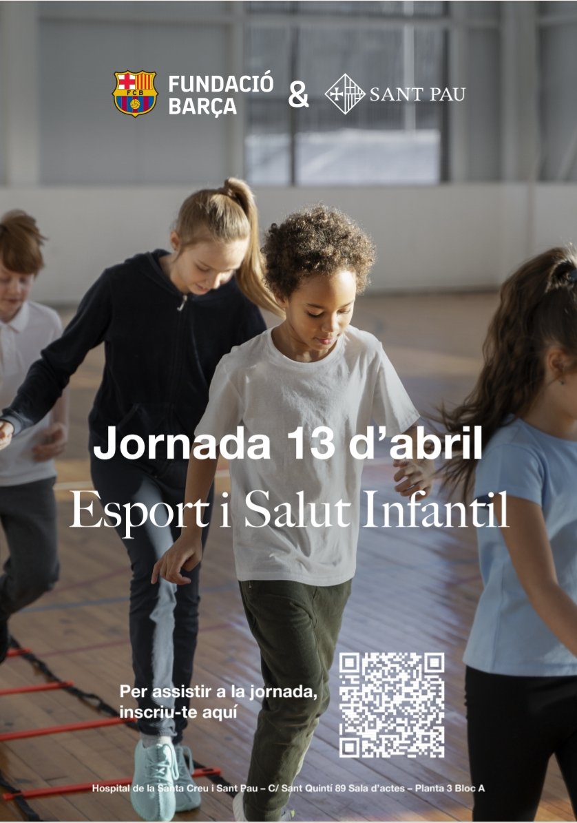 pediatresap's tweet photo. Jornada "Esport i Salut Infantil" Col·laboració entre @HospitalSantPau i @FundacioFCB 🤸🏻‍♀️🤸🏿‍♂️🤸 https://t.co/BweaSERwHH