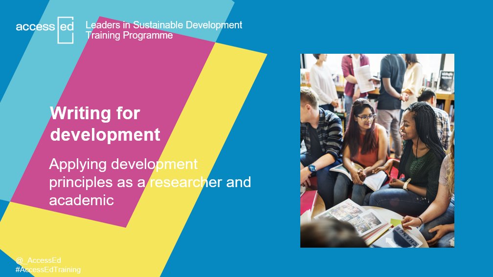 _AccessEd's tweet photo. Last week @AccessEd delivered two 'Writing for Development'ย workshops forย @commschols #Scholars ๐๐
Scholars applied development principles to their country's context, and developed skills needed to write for development โ๐
#AccessEdtraining #leadersinsustainabledevelopment https://t.co/F2yA5W8a9x
