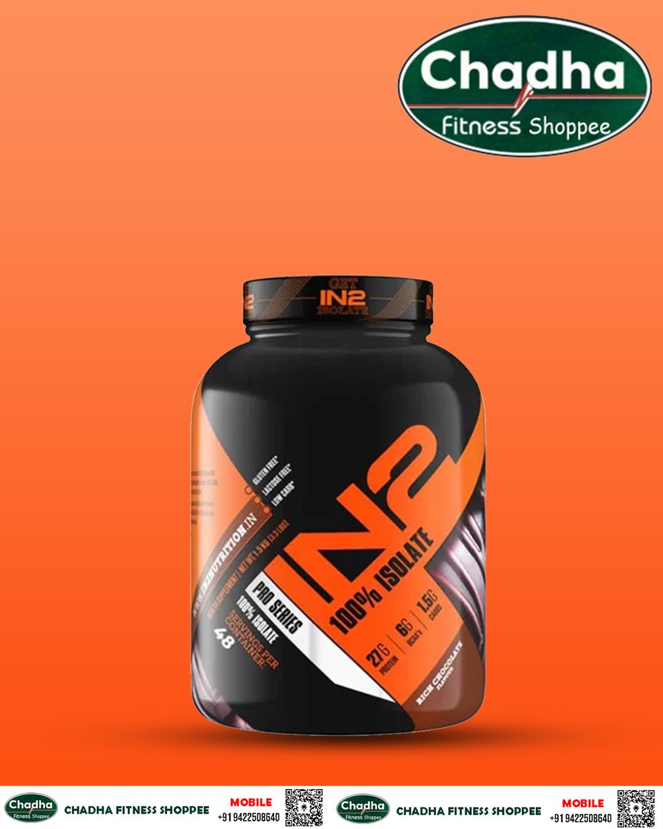 IN2 ( ISOLATE WHEY PROTEIN )

Available on Chadha fitness shoppee

#whey #wheyprotein #wheyproteinisolate #protein #in2nature #in2 #fitness #gym #isolate #gymmotivation #shake #isloateprotein #nutrition #proteinshake