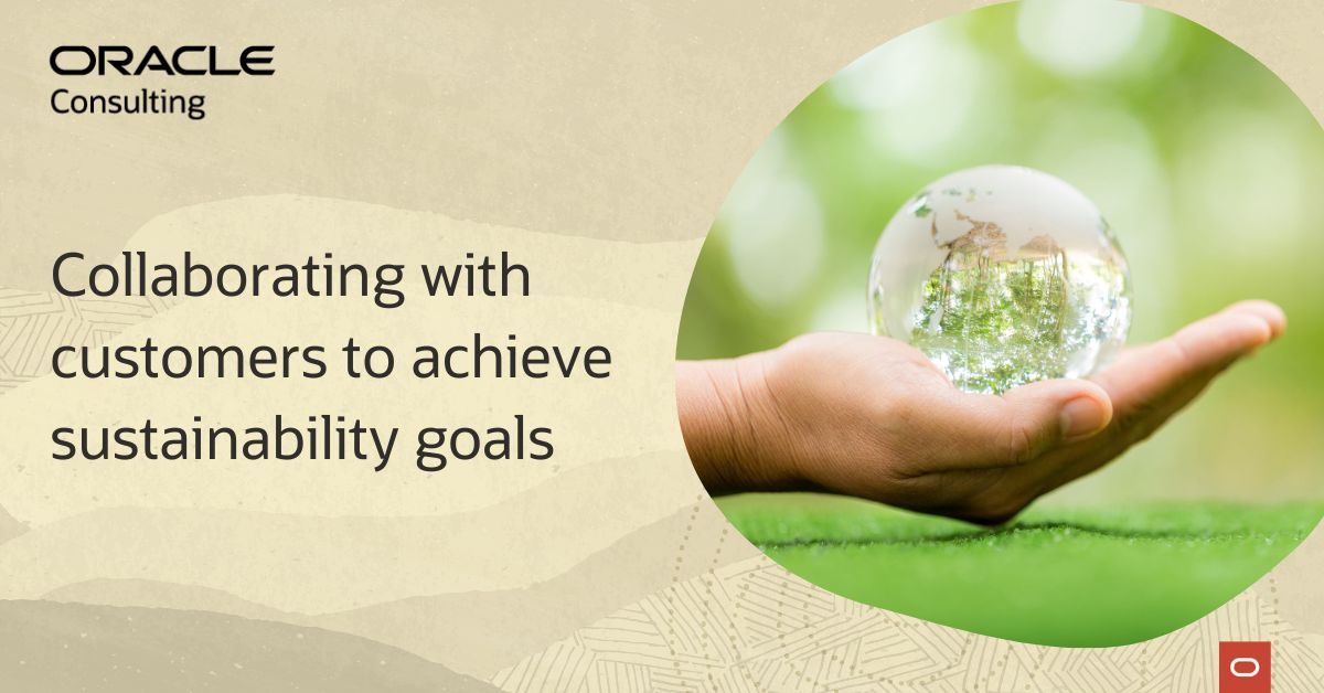 SarahG_EnvMgr's tweet image. Learn how #OracleConsulting is delivering on its #sustainability mission and helping customers to do the same, by lowering carbon footprint across all #consulting engagements. social.ora.cl/6010OGfM4
