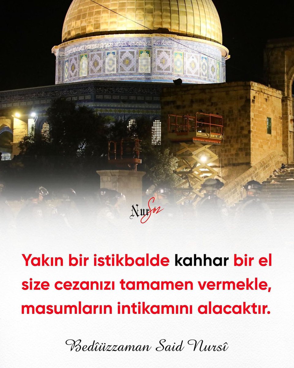 "Sakın, Allah’ı zâlimlerin yaptıklarından habersiz sanma! Allah onları cezalandırmayı, dehşetten gözlerin dışarı fırlayacağı bir güne ertelemektedir."

İbrahim Suresi - 42

#kudüs
#mescidiaksa
#filistin