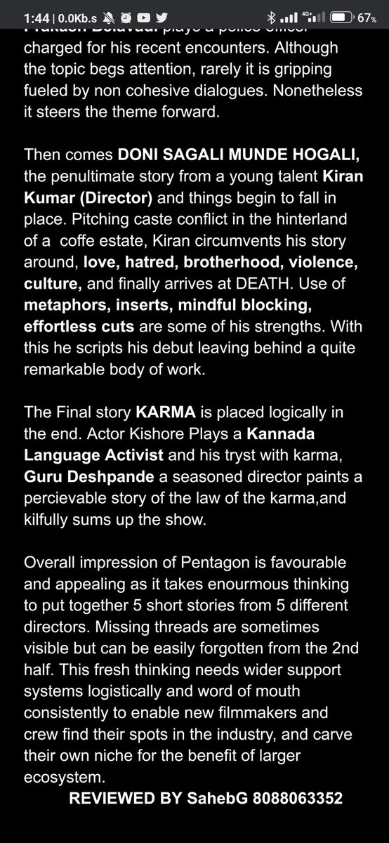 Lt Puttanna Kanagal, if he was alive today would be genuinely proud of your work. <a href="/kiran_kumarrrr/">kiran kumar</a> 

Wishing this crew a greater reach and love. ❤