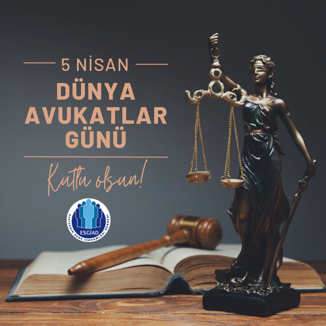 esgiad_'s tweet photo. Hukukun üstünlüğü için mücadele eden tüm Avukatlarımızın günü kutlu olsun. İyi ki varsınız! 

#Avukat #5nisanavukatlargünü #hukuk #esgiad https://t.co/wYMKrAX2ke