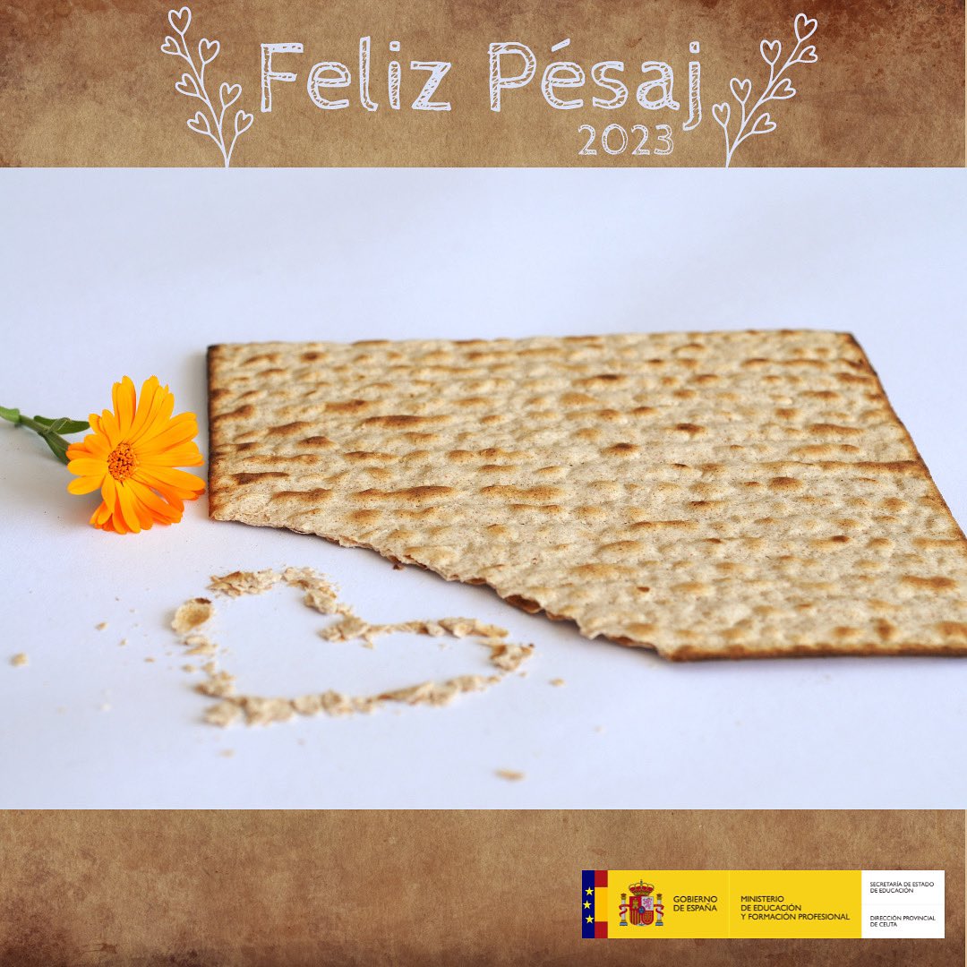 upeceuta's tweet image. Como cada año, se inicia hoy un periodo destinado a conmemorar la liberación del pueblo hebreo de la esclavitud de Egipto.
Queremos desear a la comunidad hebrea una feliz Pascua judía.

¡Feliz Pésaj!

✡️🕍🫓

#MEFP #UPE #DPCeuta #pésaj #2023